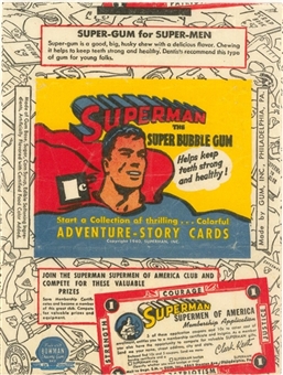 1940 R145 Gum, Inc. "Superman" One-Cent Wrapper